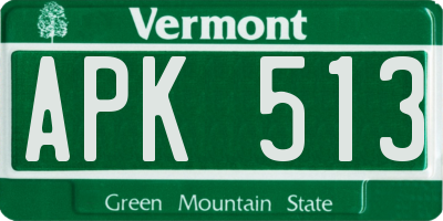VT license plate APK513
