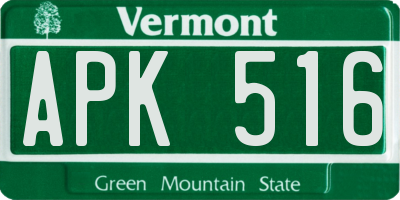 VT license plate APK516