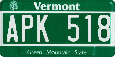 VT license plate APK518