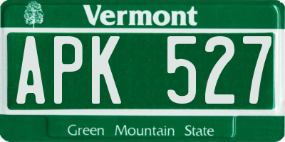 VT license plate APK527