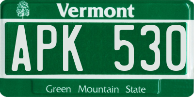 VT license plate APK530