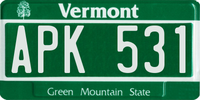 VT license plate APK531