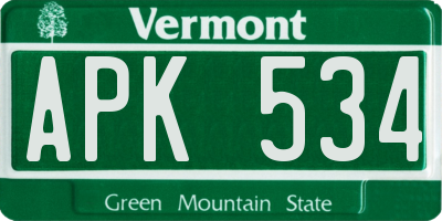 VT license plate APK534