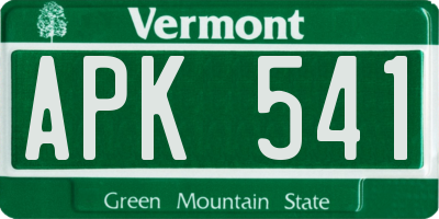 VT license plate APK541