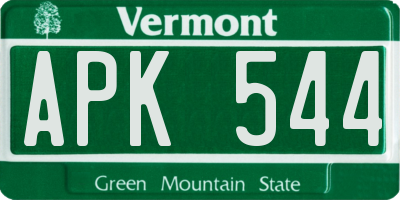VT license plate APK544