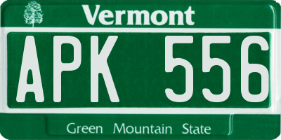 VT license plate APK556