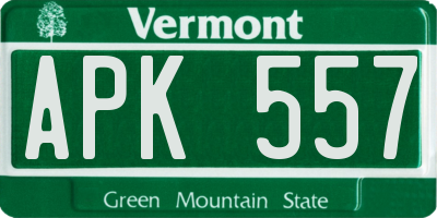 VT license plate APK557