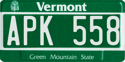 VT license plate APK558