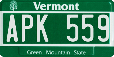 VT license plate APK559