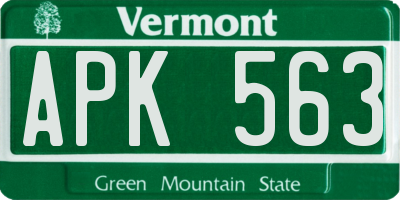 VT license plate APK563