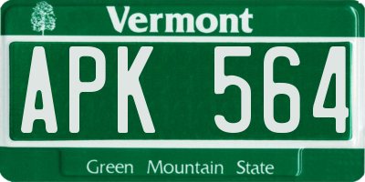 VT license plate APK564