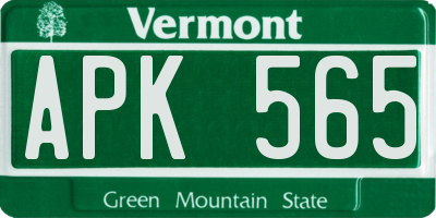 VT license plate APK565