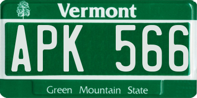VT license plate APK566