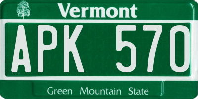 VT license plate APK570