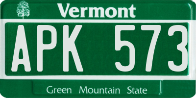 VT license plate APK573
