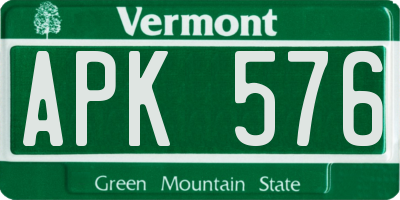 VT license plate APK576