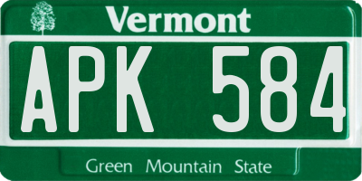 VT license plate APK584