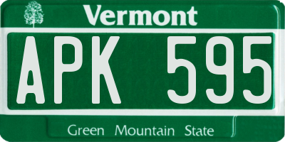 VT license plate APK595