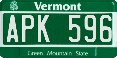 VT license plate APK596