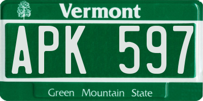 VT license plate APK597
