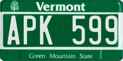 VT license plate APK599