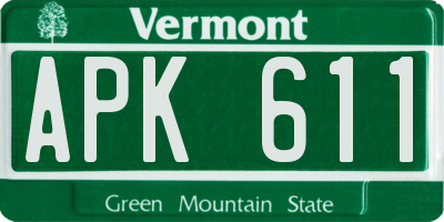 VT license plate APK611