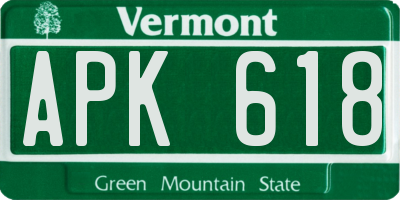 VT license plate APK618