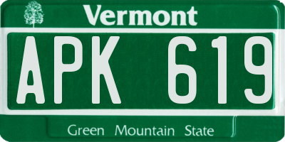 VT license plate APK619
