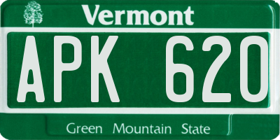 VT license plate APK620