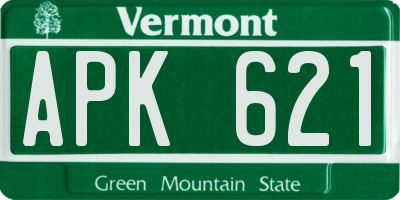 VT license plate APK621