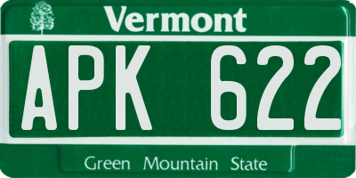 VT license plate APK622