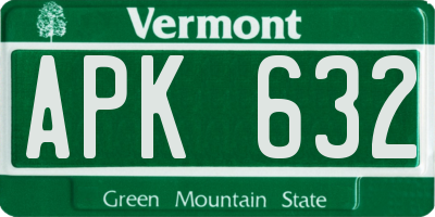 VT license plate APK632