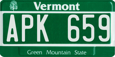 VT license plate APK659