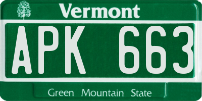 VT license plate APK663