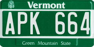 VT license plate APK664