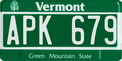 VT license plate APK679