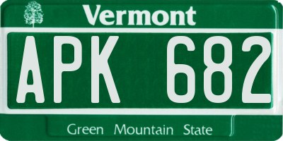 VT license plate APK682