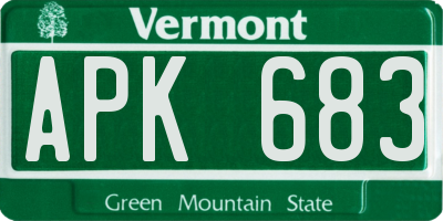 VT license plate APK683