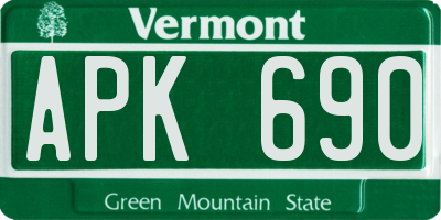VT license plate APK690