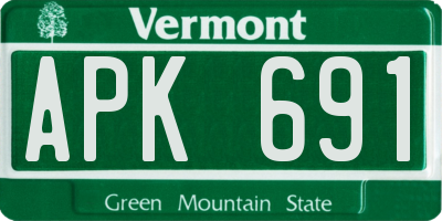 VT license plate APK691