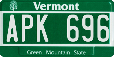 VT license plate APK696