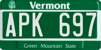 VT license plate APK697