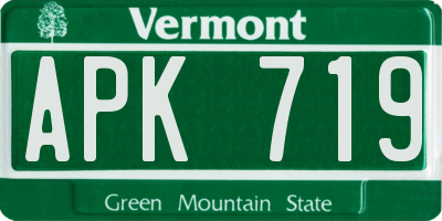 VT license plate APK719