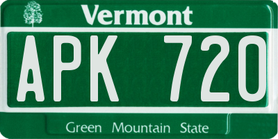 VT license plate APK720