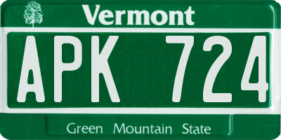 VT license plate APK724