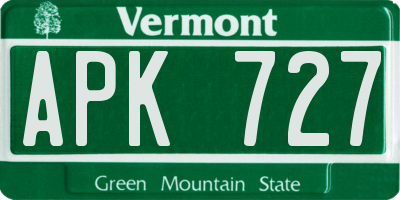 VT license plate APK727