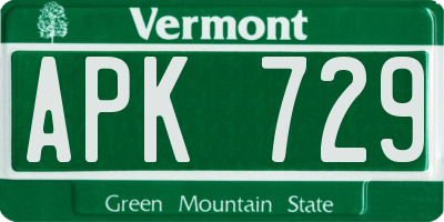 VT license plate APK729