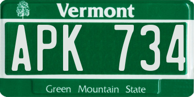 VT license plate APK734