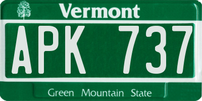 VT license plate APK737