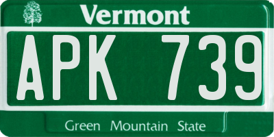 VT license plate APK739